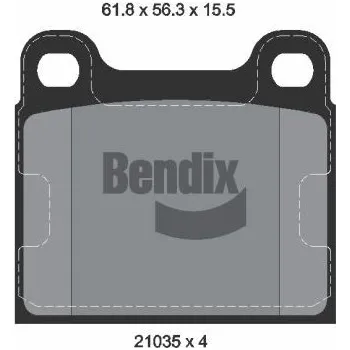 Brzdová destička Sada brzdových destiček, kotoučová brzda BENDIX Braking BPD1743