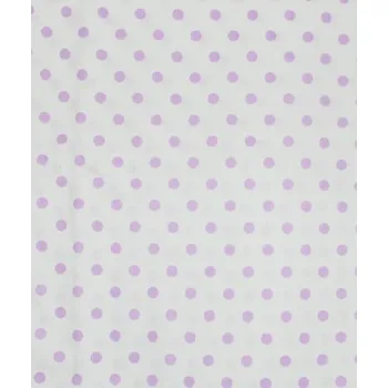 Bavlněná česká látka šíře 150cm -fialový puntík 7mm na bílé (50cm)