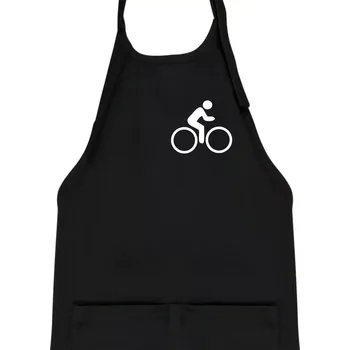 Kuchyňská zástěra Mapa ČR + kolo na prsu - Dětská zástěra na vaření - Univerzální velikost ( Černá )