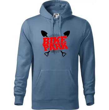 Pánská mikina Bike park lopaty - Mikina pánská Cape s kapucí - 5XL ( Denim )