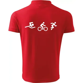 Pánská košile Triathlon postavy - Polokošile pánská Pique Polo 203 - XL ( Červená )