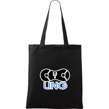 Nákupní taška Cycling řetěz - Taška bavlněná - 42 x 38 cm ( Černá )