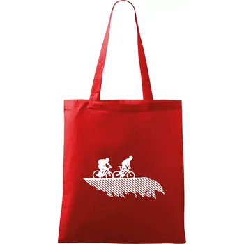 Nákupní taška Cyclo duo - Taška bavlněná - 42 x 38 cm ( Červená )
