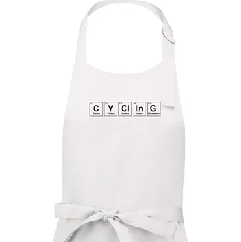 Kuchyňská zástěra Cycling - periodická tabulka - Dámská zástěra na vaření - Univerzální velikost ( Bílá )