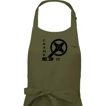 Kuchyňská zástěra Crank it - Pánská zástěra na vaření - Univerzální velikost ( Khaki )