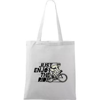 Just enjoy the ride - Taška bavlněná - 42 x 38 cm ( Bílá )