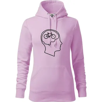 Dámská mikina Myslím jen na kolo - Mikina dámská Cape s kapucí - XS ( Orchid )