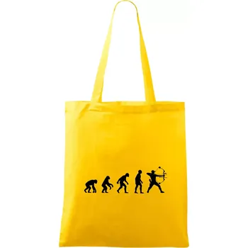 Nákupní taška Evoluce lukostřelba kladkový luk - Taška bavlněná - 42 x 38 cm ( Žlutá )
