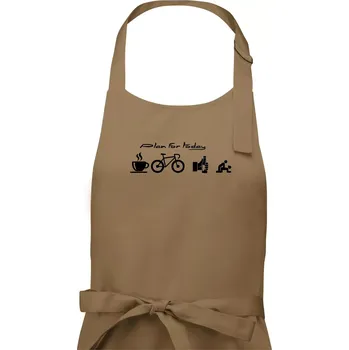 Kuchyňská zástěra Plan for today - Pánská zástěra na vaření - Univerzální velikost ( Cappuccino )