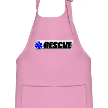 Kuchyňská zástěra Záchranář rescue kříž modrý - Dětská zástěra na vaření - Univerzální velikost ( Růžová )