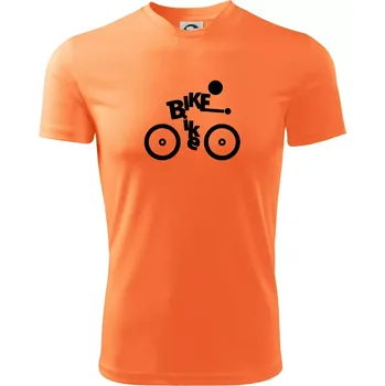 Bike nápis postava - Pánské triko Fantasy sportovní (dresovina) - S ( Neon mandarine )