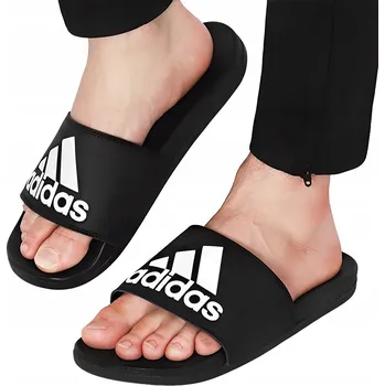 Pánské pantofle Pánské pantofle Adidas Pánské nazouváky Adidas pohodlné boty do sprchy černé, velikost 40,5