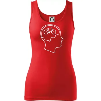 Dámské tričko Myslím jen na kolo - Dámské tílko - M ( Červená )