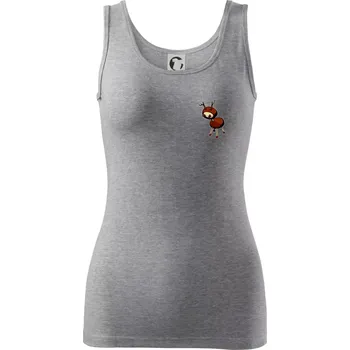 Dámské tričko Kaštanový jelínek - prso - Dámské tílko - XL ( Tmavě šedý melír )