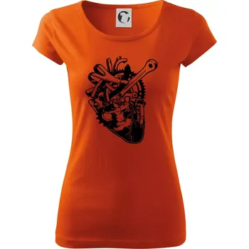 Dámské tričko Cyklistovo srdce - Dámské triko Pure - XS ( Oranžová )
