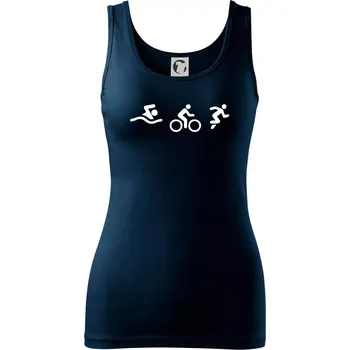 Dámské tričko Triathlon postavy - Dámské tílko - 2XL ( Námořní modrá (velmi tmavá - téměř černá) )