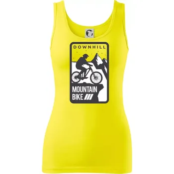 Dámské tričko MTB downhill hranaté - Dámské tílko - S ( Citrónová )