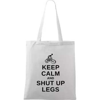 Keep calm and shut your legs - Taška bavlněná - 42 x 38 cm ( Bílá )