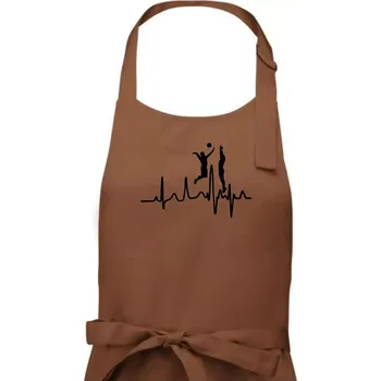 Kuchyňská zástěra EKG volejbalisti muži - Pánská zástěra na vaření - Univerzální velikost ( Kakaová )