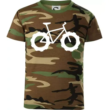 Fatbike - Dětské maskáčové triko - 104-110cm / 3-4 roky ( Hnědý maskáč )