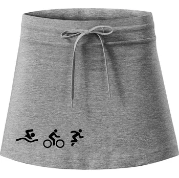 Dámská sukně Triathlon postavy - Sportovní sukně - two in one - M ( Tmavě šedý melír )