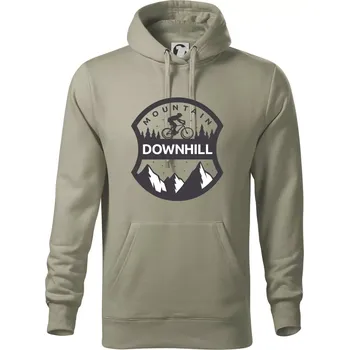 Pánská mikina MTB downhill erb - Mikina pánská Cape s kapucí - 5XL ( Light khaki )