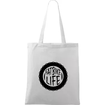Fatbike life - Taška bavlněná - 42 x 38 cm ( Bílá )