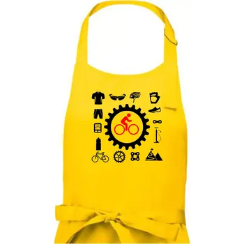 Kuchyňská zástěra Vše pro cyklistiku - Pánská zástěra na vaření - Univerzální velikost ( Žlutá )