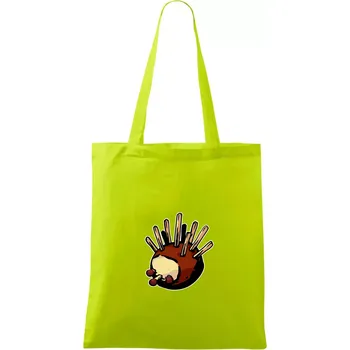 Kaštanový ježeček - Taška bavlněná - 42 x 38 cm ( Limetková )