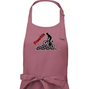 Kuchyňská zástěra Freeride cyklista - Dámská zástěra na vaření - Univerzální velikost ( Starorůžová )