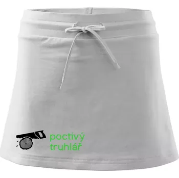 Dámská sukně Poctivý Truhlář - Sportovní sukně - two in one - XS ( Bílá )