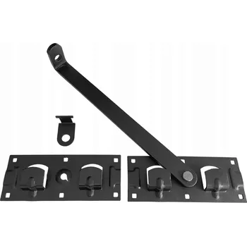 Silná velká závorová brána dvoukřídlá s petlicí pro visací zámek, garážová, 440 mm