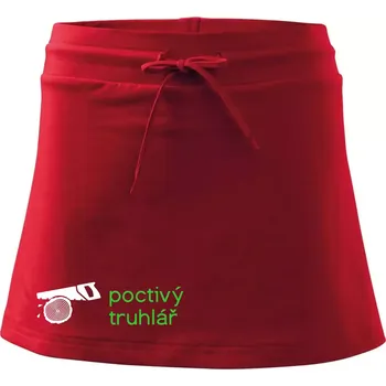 Dámská sukně Poctivý Truhlář - Sportovní sukně - two in one - L ( Červená )