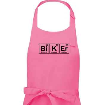 Kuchyňská zástěra Biker - Tabulka prvků - Dámská zástěra na vaření - Univerzální velikost ( Růžová )