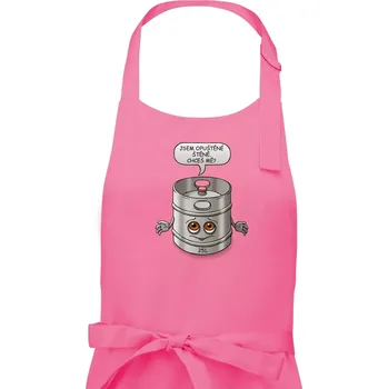 Kuchyňská zástěra Opuštěné štěně - sud (Hana-creative) - Pánská zástěra na vaření - Univerzální velikost ( Růžová )