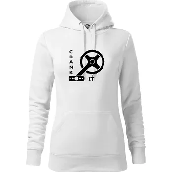 Dámská mikina Crank it - Mikina dámská Cape s kapucí - 2XL ( Bílá )