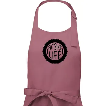 Kuchyňská zástěra Fatbike life - Dámská zástěra na vaření - Univerzální velikost ( Starorůžová )