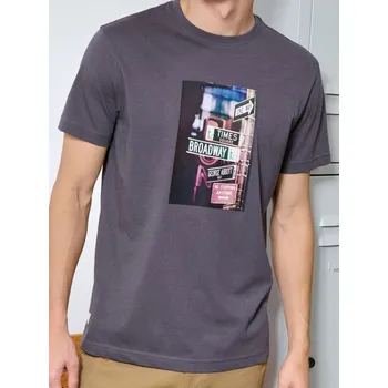 Pánské tričko Sinsay - Tričko s krátkým rukávem - námořnická modrá - 585EY-95X - 585EY-95X-M