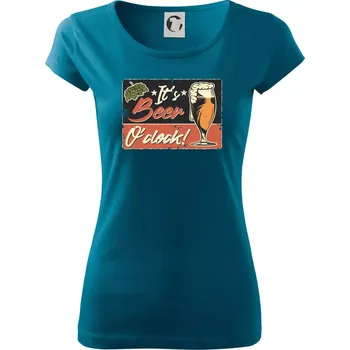 Čas na pivo - Dámské triko Pure - XS ( Petrolejová )