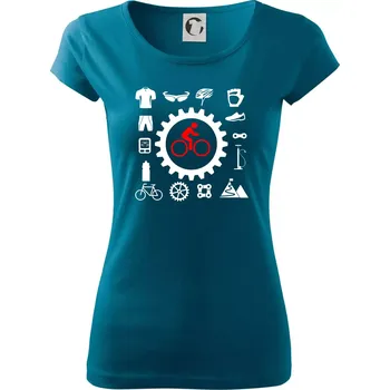 Dámské oblečení Vše pro cyklistiku - Dámské triko Pure - XL ( Petrolejová )