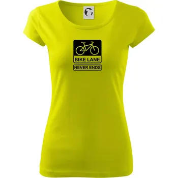 Dámské tričko Bike lane - Dámské triko Pure - M ( Limetková )