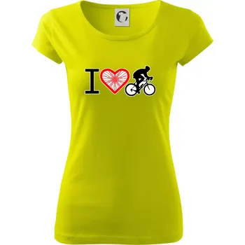I love cycles výplet - Dámské triko Pure - M ( Limetková )