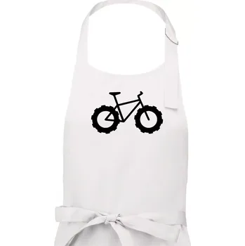 Kuchyňská zástěra Fatbike - Dámská zástěra na vaření - Univerzální velikost ( Bílá )