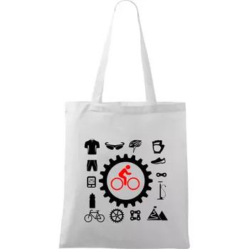 Vše pro cyklistiku - Taška bavlněná - 42 x 38 cm ( Bílá )