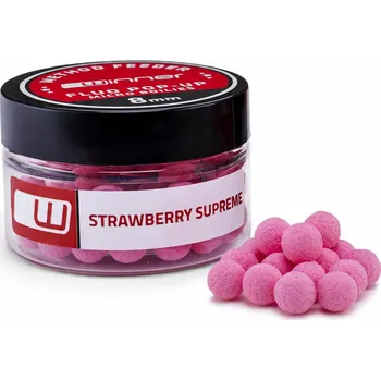 Boilies Method/Feeder Fluo Pop-Up Micro Boilies 8mm/20g Jahoda Supreme (Plovoucí Micro Boilies pro Method/Feeder, 8mm/20g, Příchuť Jahoda Supreme)
