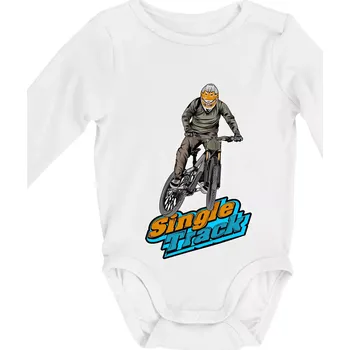 Kojenecký body Single track jezdec - Body kojenecké s dlouhým rukávem - Dlouhý r. do 3 měs ( Bílá )