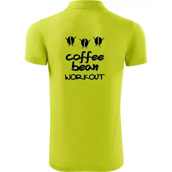 Pánská košile Coffee bean workout - Polokošile Victory sportovní (dresovina) - S ( Limetková )