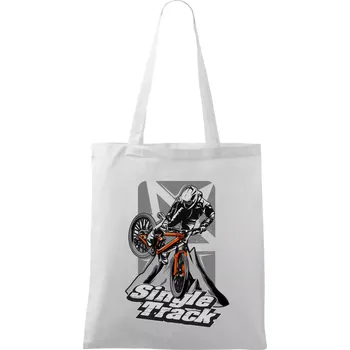 Single track trať - Taška bavlněná - 42 x 38 cm ( Bílá )