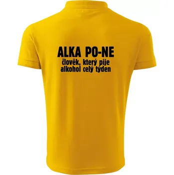 Pánská košile Alkapone - Polokošile pánská Pique Polo 203 - 3XL ( Žlutá )