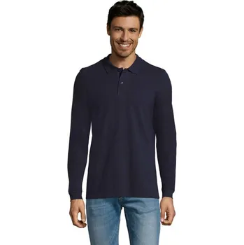 PERFECT MEN LSL POLO 180g Perfect Lsl Men - French NavyS